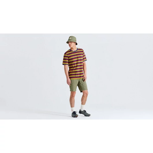 Specialized/Fjällräven Férfi Pamut Csíkos rövid ujjú póló Szín: Flag Stripe Méret: XXL