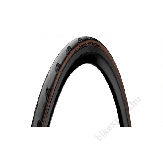Continental  28-622 Grand Prix 5000S TR 700x28C, hookless felni kompatibilis, tubeless ready, fekete/barna, hajtogathatós Skin