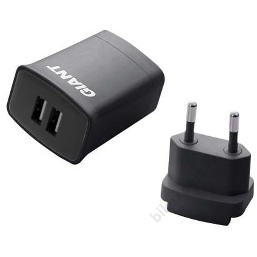 GIANT Fali Töltő Adapter Európai Szabvány 2 db USB Port (2.1A/Port)