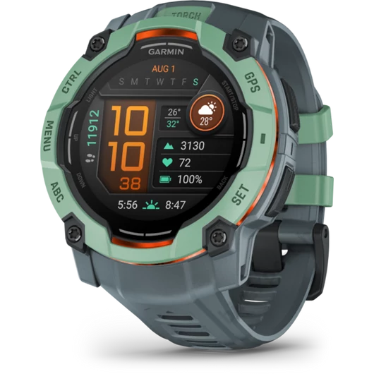 GARMIN Instinct 3 Amoled (ED) 50mm Tropic,Szürke szíjjal Sportóra