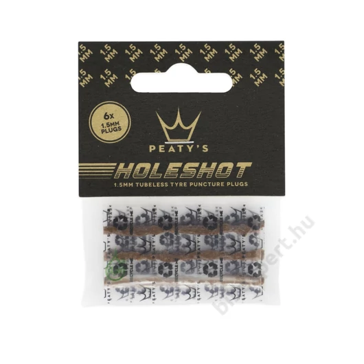 PEATY'S HOLESHOT TUBELESS DEFEKTJAVÍTÓ KUKAC UTÁNTÖLTŐ CSOMAG 6X1.5MM