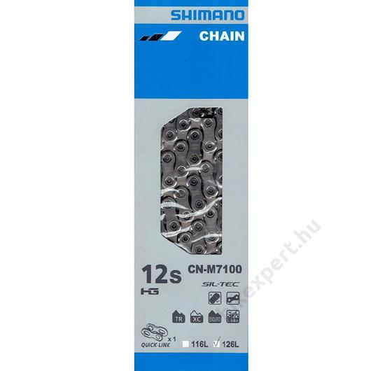 SHIMANO LÁNC CN-M7100 SLX 126 Szemes HG 12-sebességes Patentszemmel