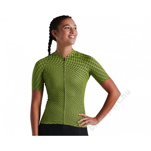 SPECIALIZED Bicycledelics SL Jersey Női Rövid Ujjú Mez - Hyper Green/Black Méret: S