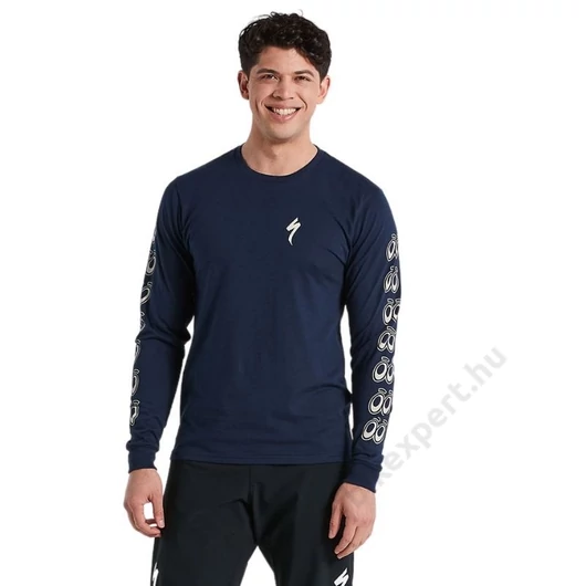 Specialized Póló EYES Navy Hosszú Ujjú M