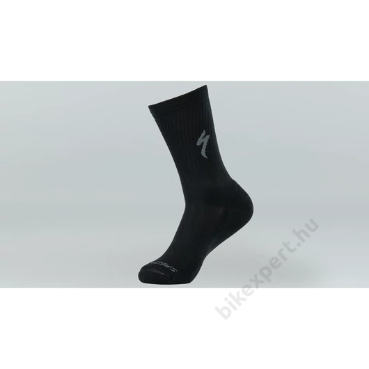 Specialized Techno Mtb Tall Magasszárú Zokni Szín: Black Méret: S