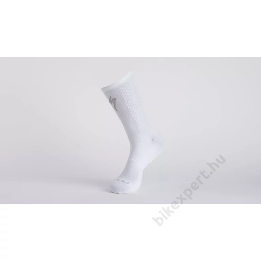 Specialized Knit hosszú Zokni, Méret: L, Szín: White/silver