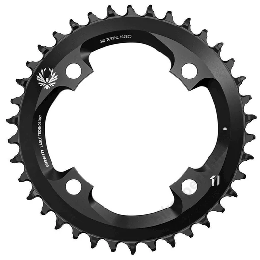 SRAM CRING X-SYNC EAGLE 38T BCD 104mm Fekete