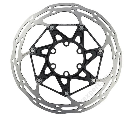 SRAM Féktárcsa Centerline 2P 6 Csavaros 140mm Fekete Rounded Titán Csavarokkal